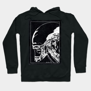 XENOMORPH - Alien (Black and White) Hoodie